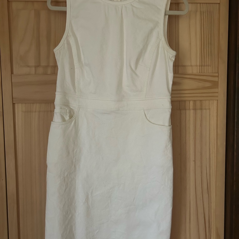 Jcrew denim white shift Dress